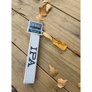 Hi-Wire Brewing Hi-Pitch IPA Beer Tap Handle Triangle White & Blue